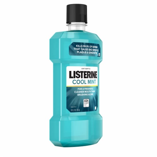 Listerine Cool Mint Antiseptic Mouthwash Bad Breath And Plaque 1 L