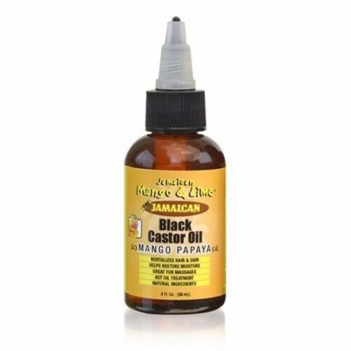 Jamaican Mango & Lime Black Castor Oil, Mango Papaya 2 oz (Pack of 4) Perspective: front