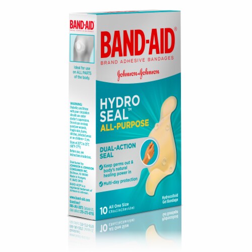 Band Aid Brand Hydro Seal All Purpose Adhesive Bandages 10 Count