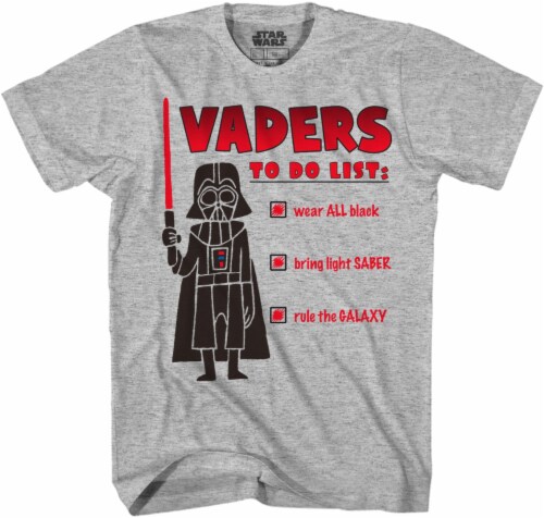 Disney Star Wars Boys' Darth Vader Check List - Heather Perspective: front