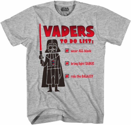 Disney Star Wars Boys' Darth Vader Check List - Heather Perspective: front
