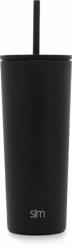 Simple Modern Classic Tumbler + Straw - Black Perspective: front