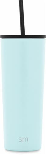 Simple Modern Classic Seaside Tumbler + Straw Perspective: front