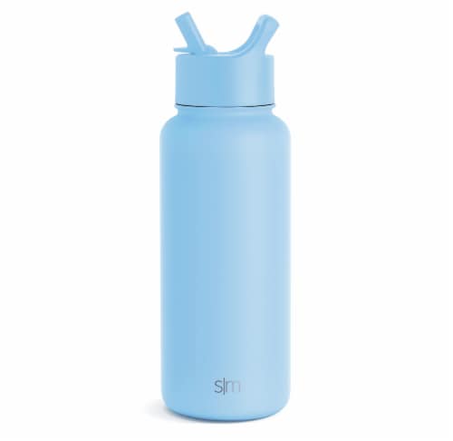 Simple Modern Summit Stainless Steel Water Bottle - Forget Me Not Blue Perspective: front