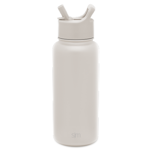 Simple Modern Summit Stainless Steel Water Bottle - Almond Birch Perspective: front