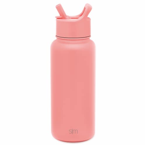 HD Designs® Simple Modern Stainless Steel Summit Water Bottle - Salmon Pink Perspective: front