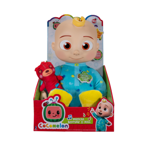 Cocomelon Musical Plush Bedtime JJ Doll Perspective: front