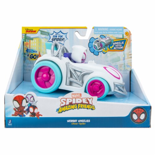 Marvel Spidey Friends Ghost Spider Pull Back Vehicle Perspective: front