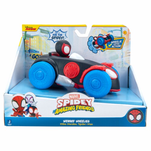 Marvel Spidey Friends Miles Morales Pull Back Vehicle Perspective: front