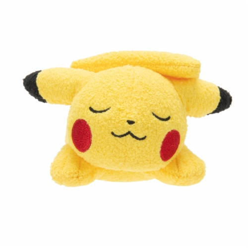 Jazwares Pokemon Sleeping Pikachu Plush Toy Perspective: front