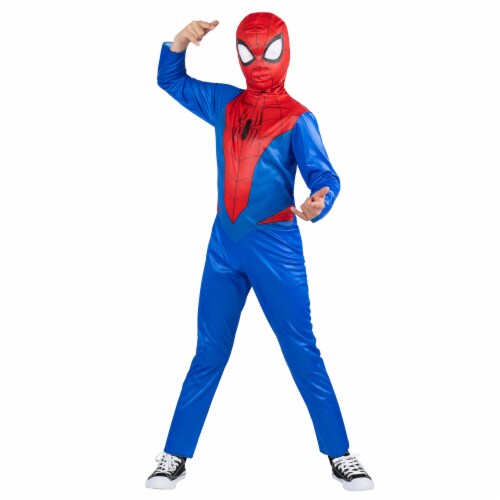 Jazwares Marvel's Youth Size Small Spider-Man Costume Perspective: front