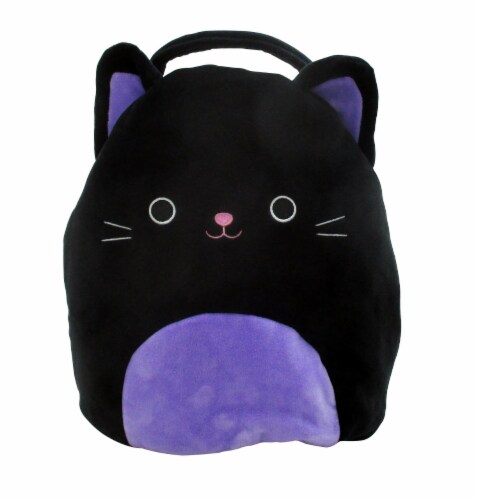 Squishmallows 10" Black Cat Halloween Plush Treat Pail Perspective: front