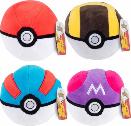 Pokemon 5 Poke Ball Plush 4 Pack w Weighted Bottom Gift for Kids Girls Boys Fans 1 unit Dillons Food Stores