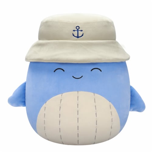 Squishmallows 16" Samir Plush Toy- Blue Whale Perspective: front