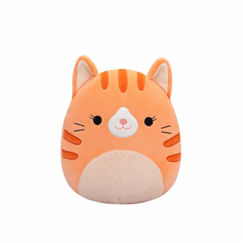 Squishmallows Tabby Cat w/ Fuzzy Belly - Orange Perspective: front