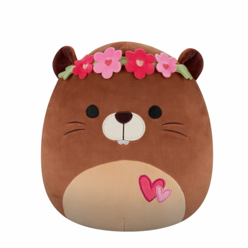 Squishmallows 8" Brown Beaver Plush Toy Perspective: front