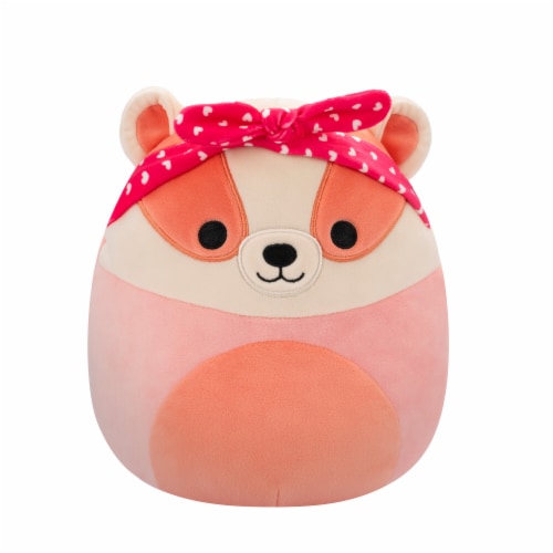 Squishmallows 8" Peach Badger Plush Toy Perspective: front