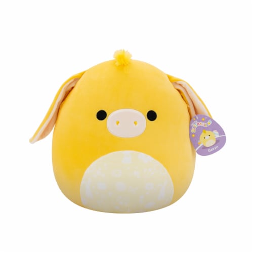 Squishmallows 12" Yellow Donkey With Floral Belly Perspective: front