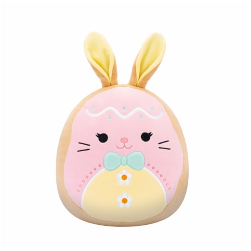 Squishmallows 12" Cookie Bunny With Pastel Pink and Yellow Icing Perspective: front