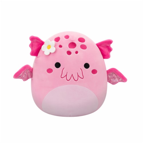 12" Squishmallows Pink Cthulhu with White Flower Perspective: front