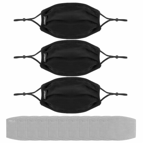 al-SHIELDS Kids Unisex Cotton Jersey Pleated Fabric Face Masks Perspective: front