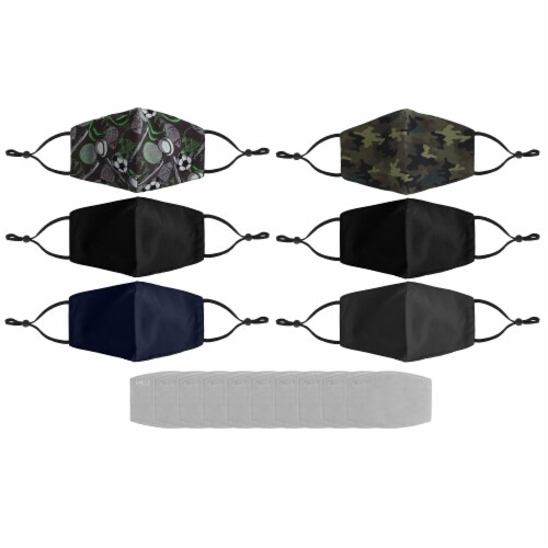 al-SHIELDS Kids Twill Face Masks with Filters Perspective: front