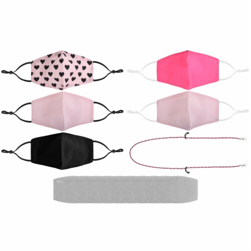 al-SHIELDS Kids Twill Face Masks with Chain and Filters Perspective: front