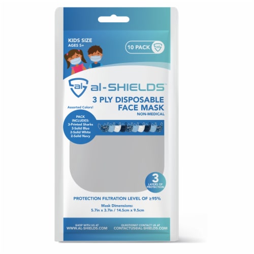 Al Shields 3 Ply Kids Disposable Face Mask -assorted Perspective: front