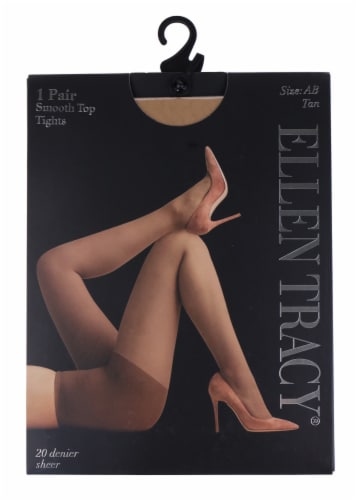Ellen Tracy® 1pk Smooth Top Tights - Tan Perspective: front