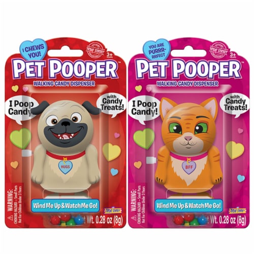 Treat Street Pet Pooper Walking Candy Dispenser Valentine Perspective: front