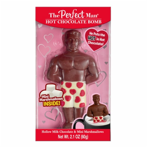 The Perfect Man Hot Chocolate Bomb Valentine Candy Perspective: front