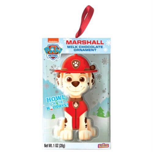 Treat Street PAW Patrol Marshall Ornament Milk Chocolate Holiday Candy Perspective: front