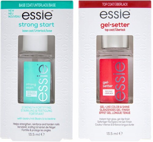 essie Nail Polish Base Coat + Top Coat Duo Set, Strong Start Base Coat &  Gelsetter Topcoat, 1 - Kroger