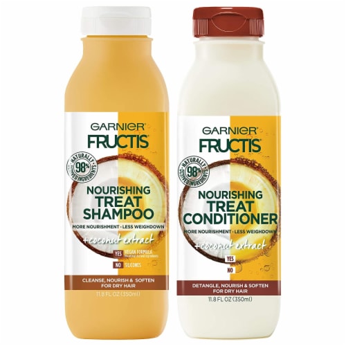 Garnier Fructis Nourishing Treat Shampoo and Conditioner, For Dry Hair,  Coconut  oz, 1 - Fred Meyer