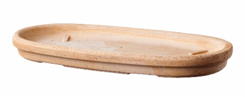 Deroma Spa Etrusco Oval Saucer 14 in Perspective: front