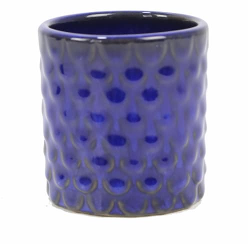 Deroma Spa Calisto Succulent Planter - Blue 007 Perspective: front