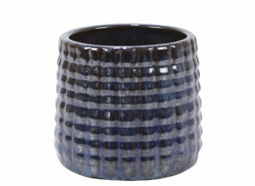 Deroma Spa Succulent Planter - Blue 008 Perspective: front