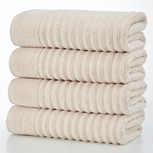 Linery & Co. Zero Twist Cotton Textured Bath Towel Set Dune Bath Towel ...