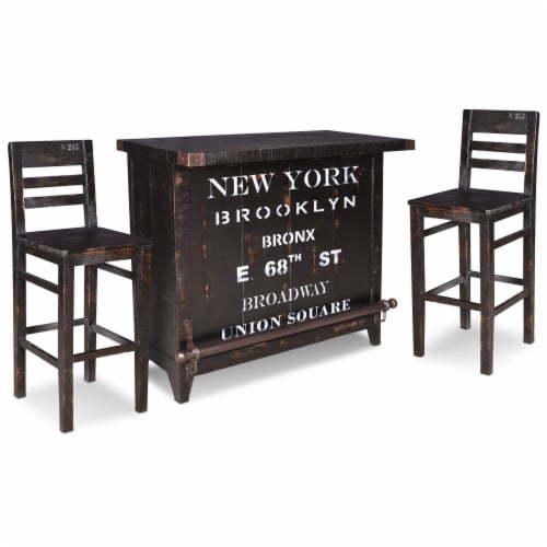 Sunset Trading Graphic 3 Piece Wine Bar Set | 12 Bottle | Storage Perspective: front