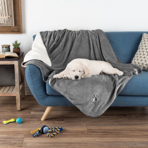 Waterproof Pet Throw 50 x 60 Inch Bed Couch Protect Furniture Dog Blanket Gray 1 unit Smith s Food and Drug
