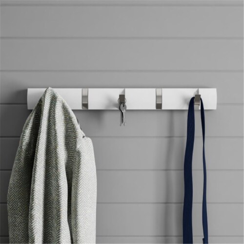 Lavish Home 80-WALLR-6 Rail-Mounted Hanging Rack with 5