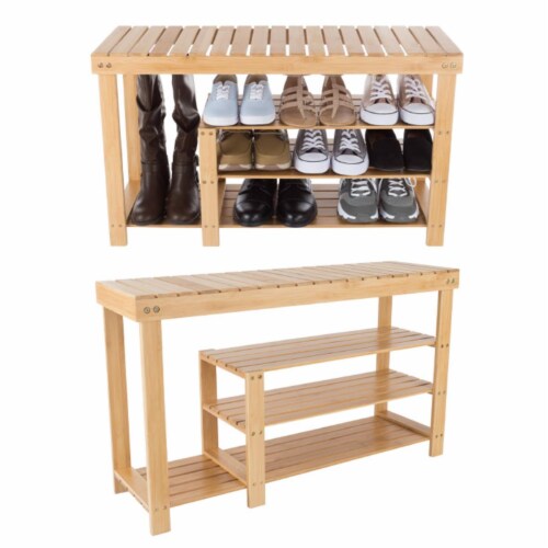 Home Solutions 3 Tier Wooden Shoe Rack