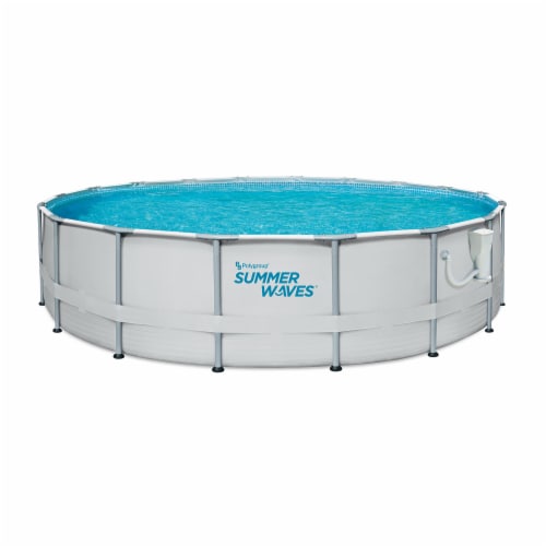 Summer Waves Elite 18ft x 48in Metal Frame Above Ground Pool Set w