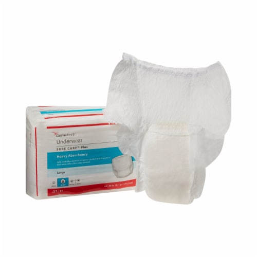 Covidien Disposable Underwear Large, Heavy, 25 Ct Perspective: front