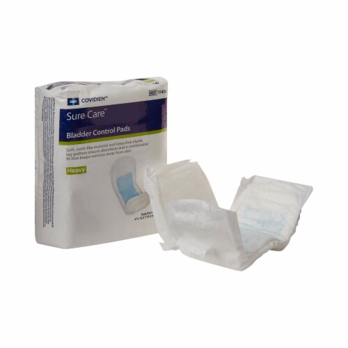 Sure Care Unisex Incontinent Pad Contoured 4 x 12.5 1140A, Night-time, 16 Ct Perspective: front