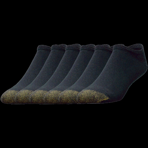 Gildan No Show Socks Black 6 pk Fred Meyer