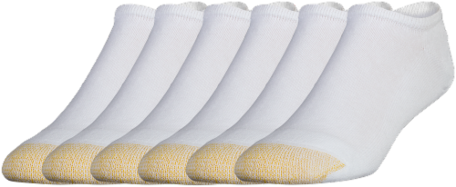 Gildan Large No Show Socks - White Perspective: front