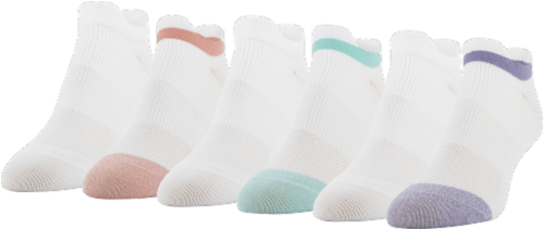 Peds Repreive No Show Sock Pack - White Perspective: front