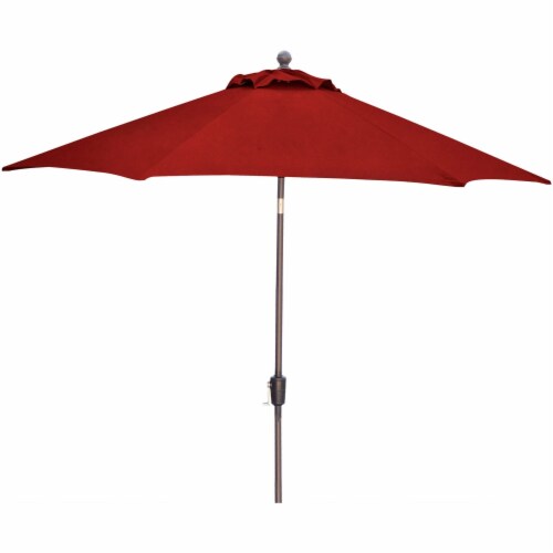Traditions 11&#39; Market Umbrella - Red Perspective: front