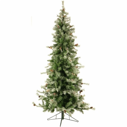 Fraser Hill Farm Slim Artificial Christmas Tree with Smart String Lighting Perspective: front